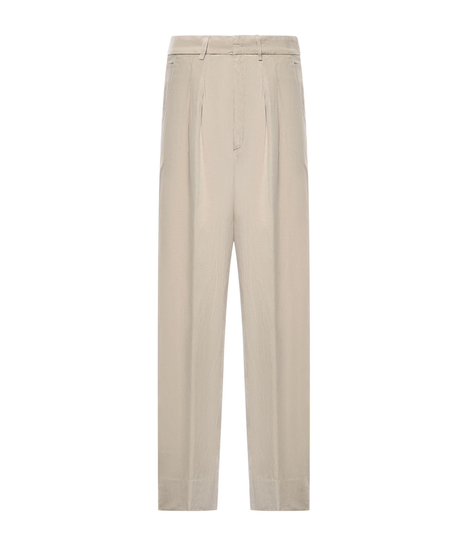 Pantaloni Elois in lino e lyocell DP843 CF0197DBM5010 DONDUP 