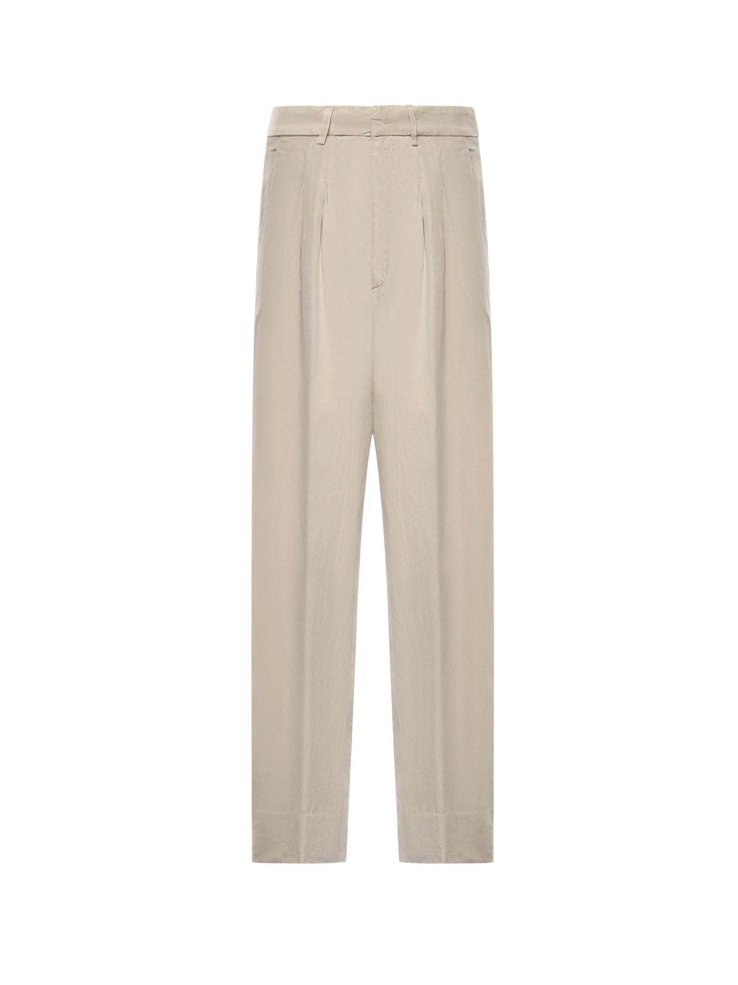 Pantaloni Elois in lino e lyocell DP843 CF0197DBM5010 DONDUP 