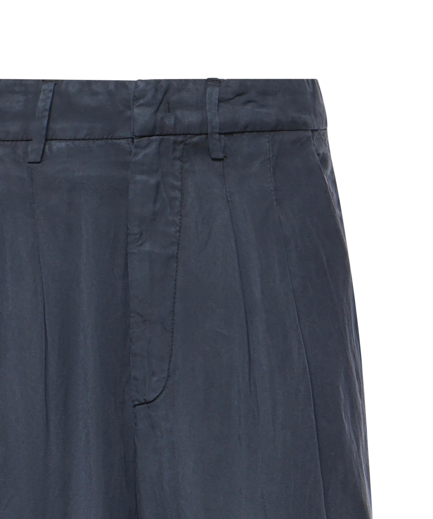 Pantaloni Elois in lino e lyocell DP843 CF0197DBM5890 DONDUP 