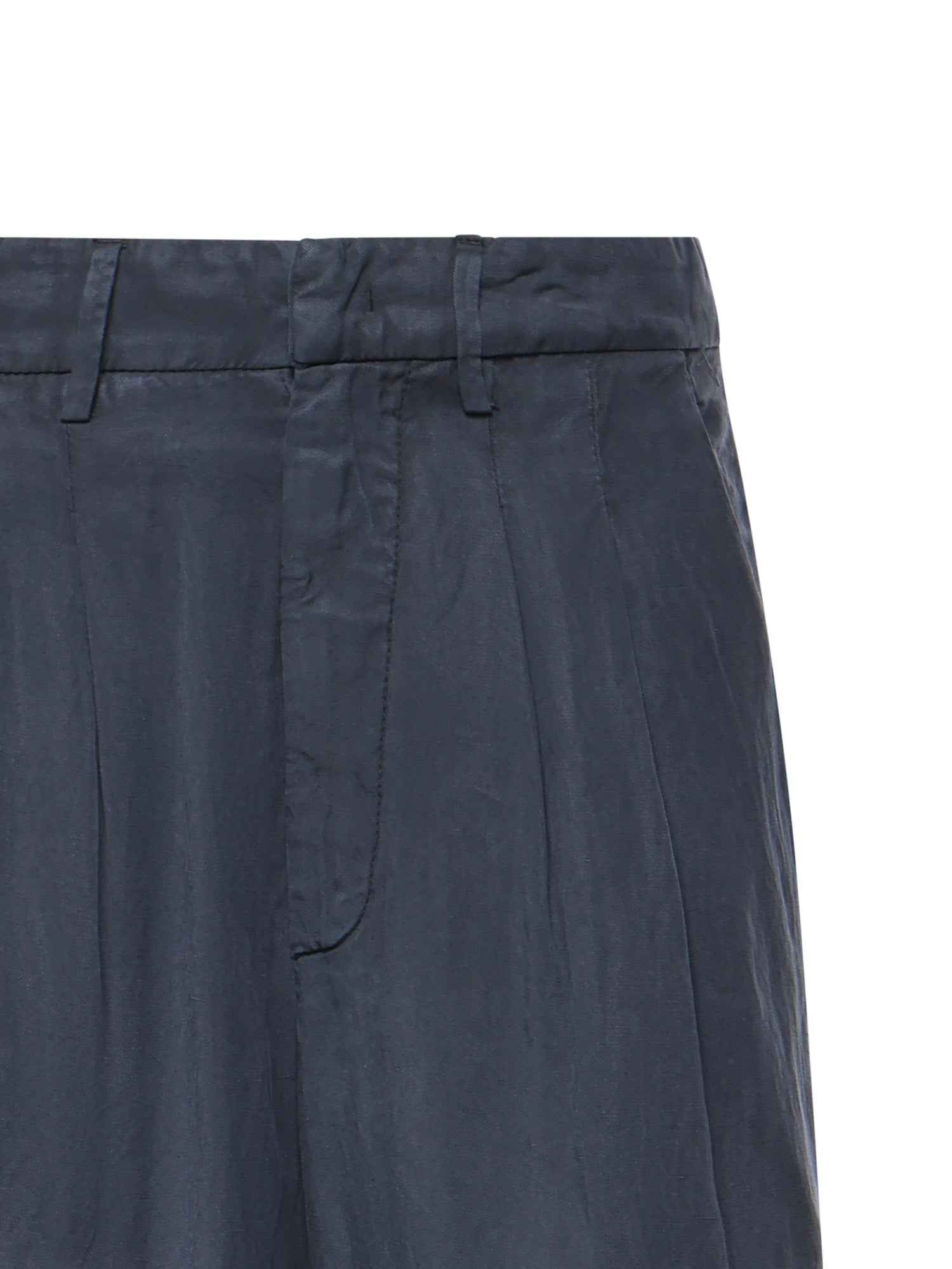 Pantaloni Elois in lino e lyocell DP843 CF0197DBM5890 DONDUP 