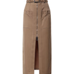Gonna lunga in cover misto lana G616 WS0117DXXX728 DONDUP 