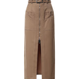 Gonna lunga in cover misto lana G616 WS0117DXXX728 DONDUP 