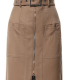 Gonna lunga in cover misto lana G616 WS0117DXXX728 DONDUP 