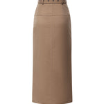Gonna lunga in cover misto lana G616 WS0117DXXX728 DONDUP 