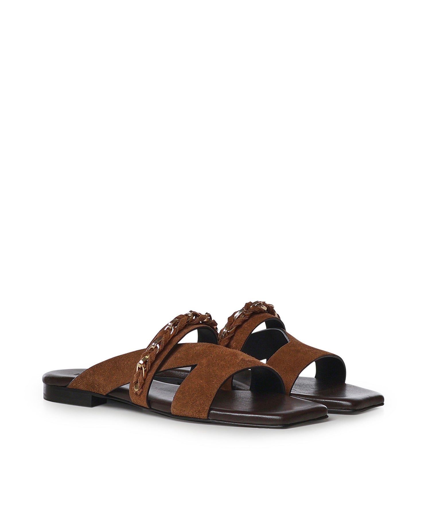 Sandali flat in velour GD34B FONDENTE+CROSTA T.MORO DONNARI' 