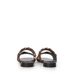 Sandali flat in velour GD34B FONDENTE+CROSTA T.MORO DONNARI' 