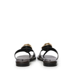 Sandali infradito in pelle GD56B FONDENTE+ORO DONNARI' 