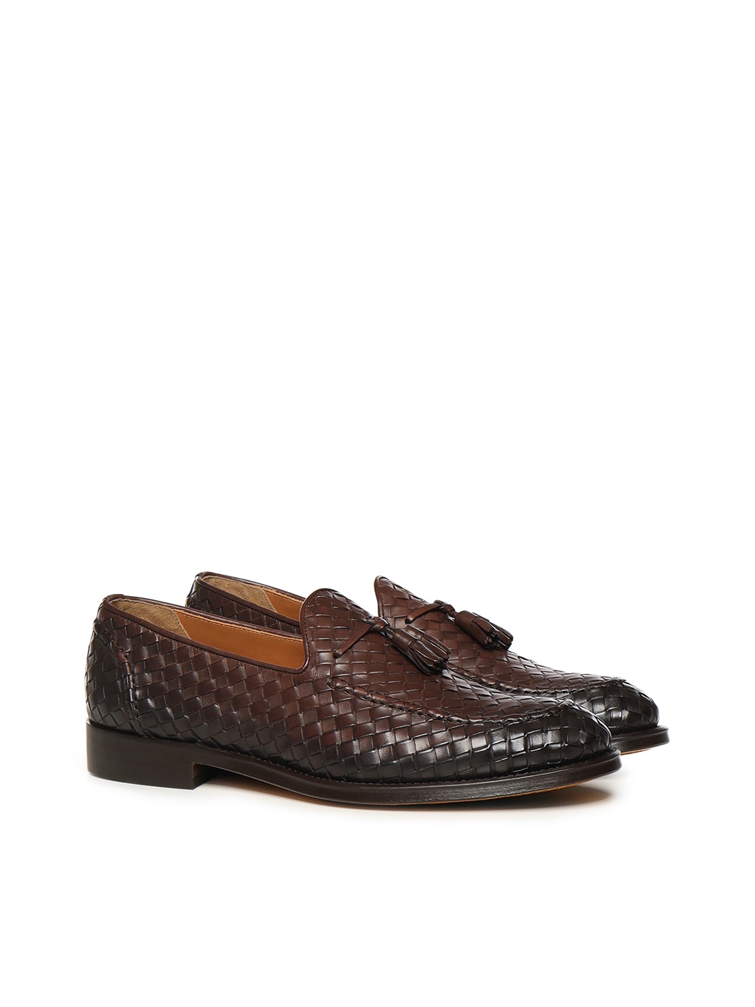 Mocassino intrecciato con nappine in pelle DU3159ORVNUY195 TM00 DOUCAL'S 