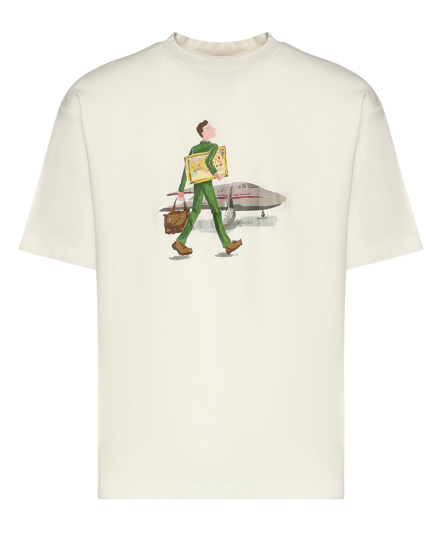 T-shirt L'Homme au tableau in cotone JTS290CO002 OW Drôle de Monsieur 