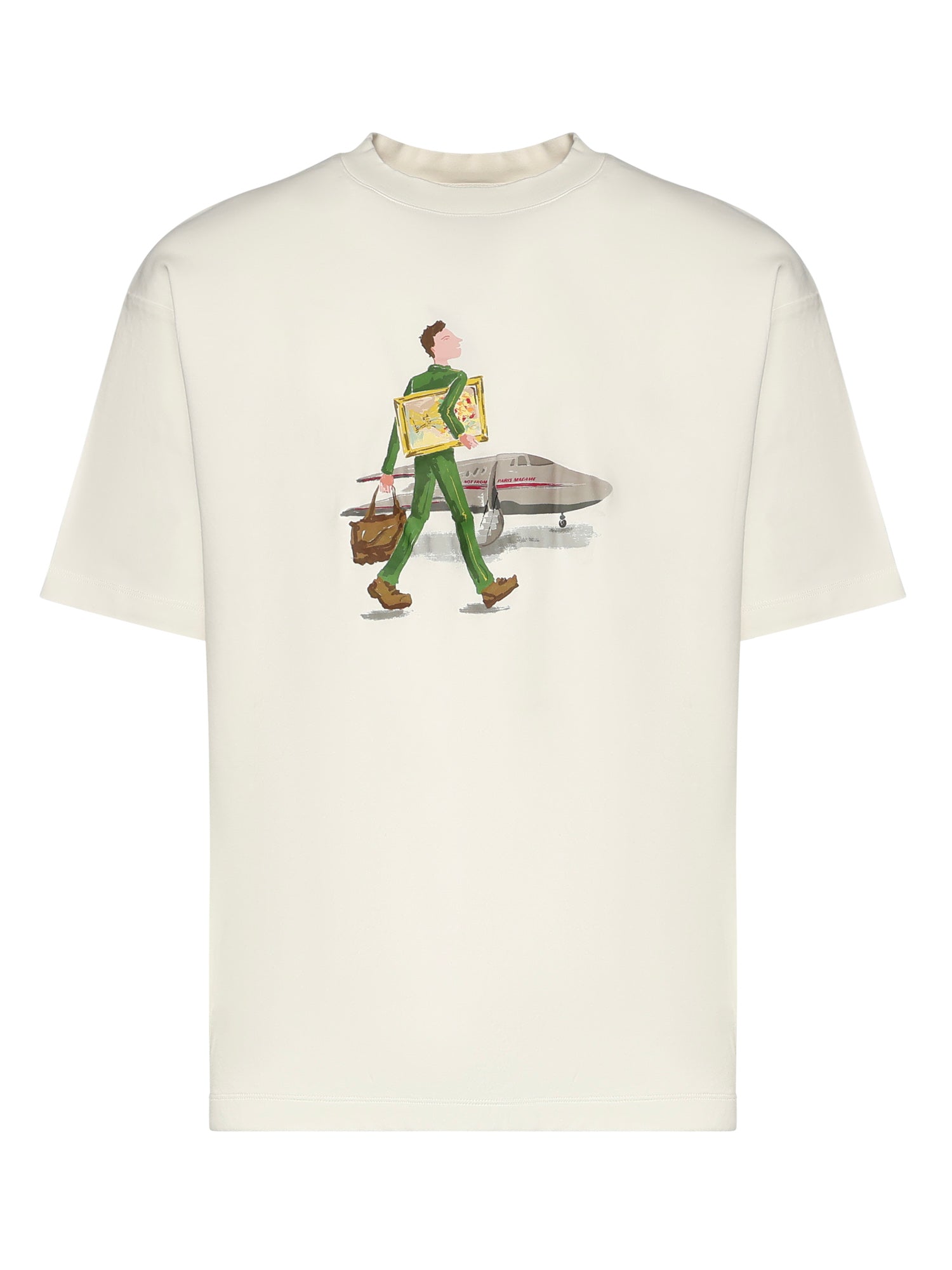 T-shirt L'Homme au tableau in cotone JTS290CO002 OW Drôle de Monsieur 
