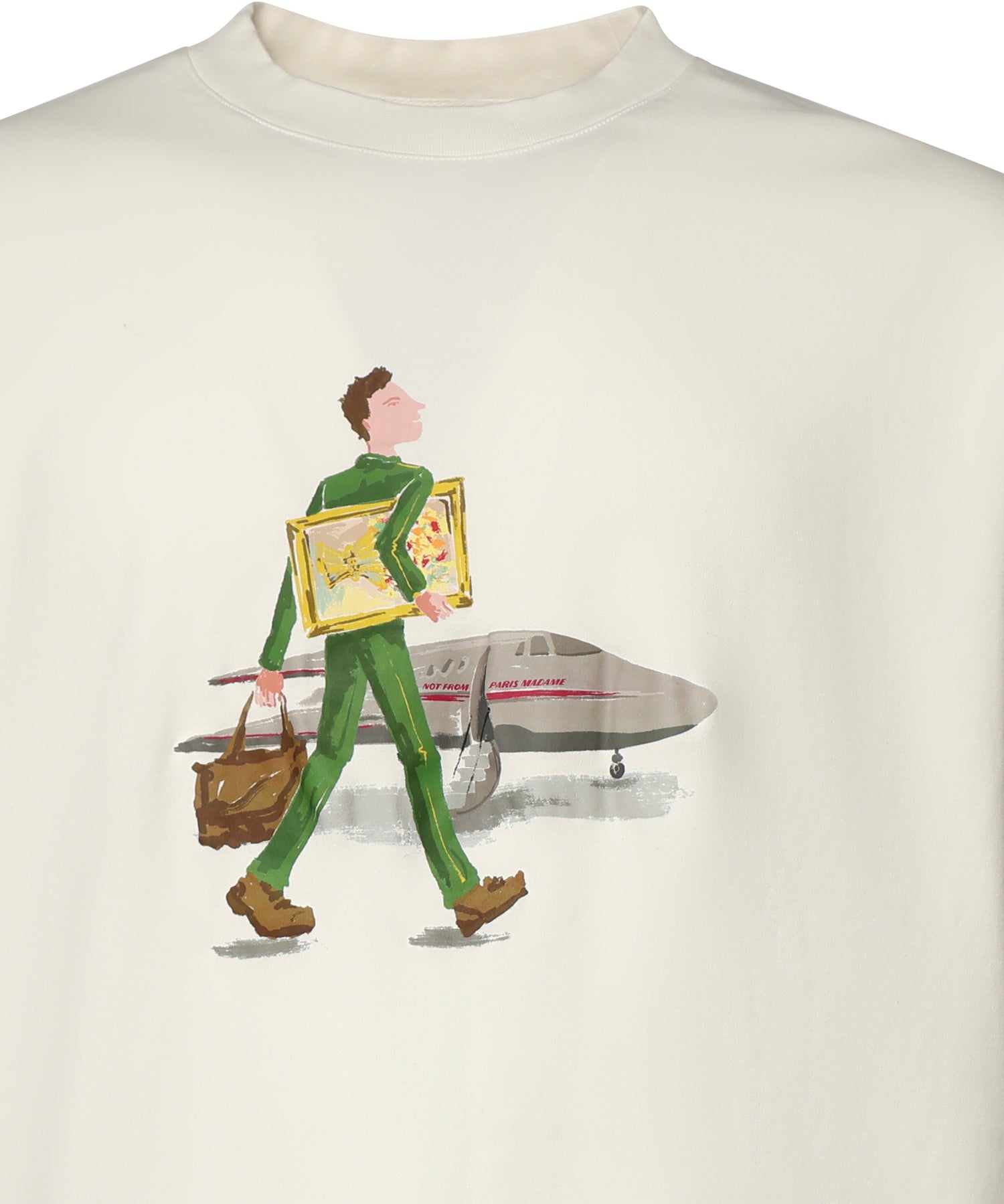 T-shirt L'Homme au tableau in cotone JTS290CO002 OW Drôle de Monsieur 