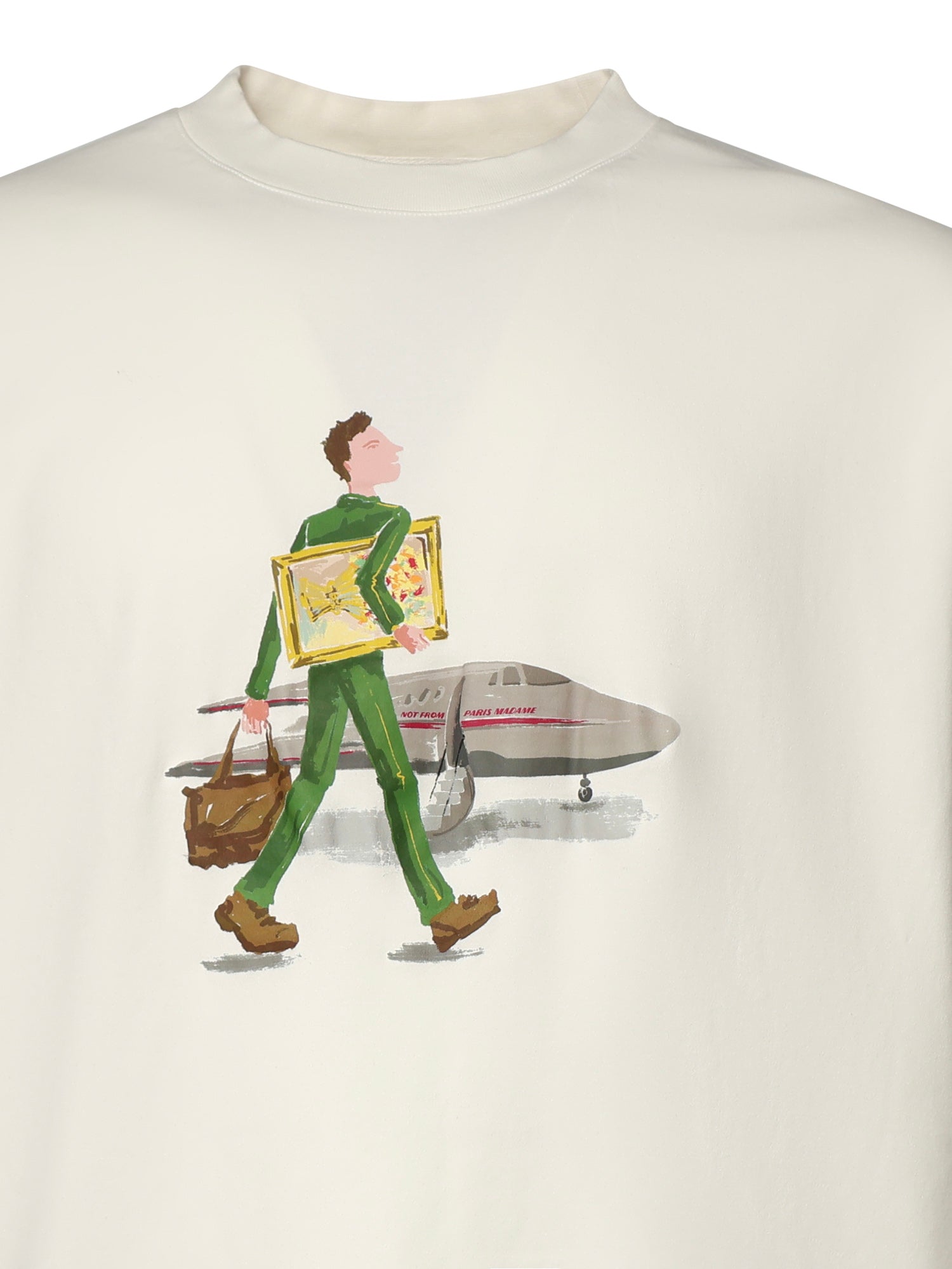 T-shirt L'Homme au tableau in cotone JTS290CO002 OW Drôle de Monsieur 