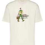 T-shirt L'Homme au tableau in cotone JTS290CO002 OW Drôle de Monsieur 