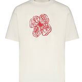 T-shirt Slogan Hibiscus in cotone JTS292CO002 OW Drôle de Monsieur 