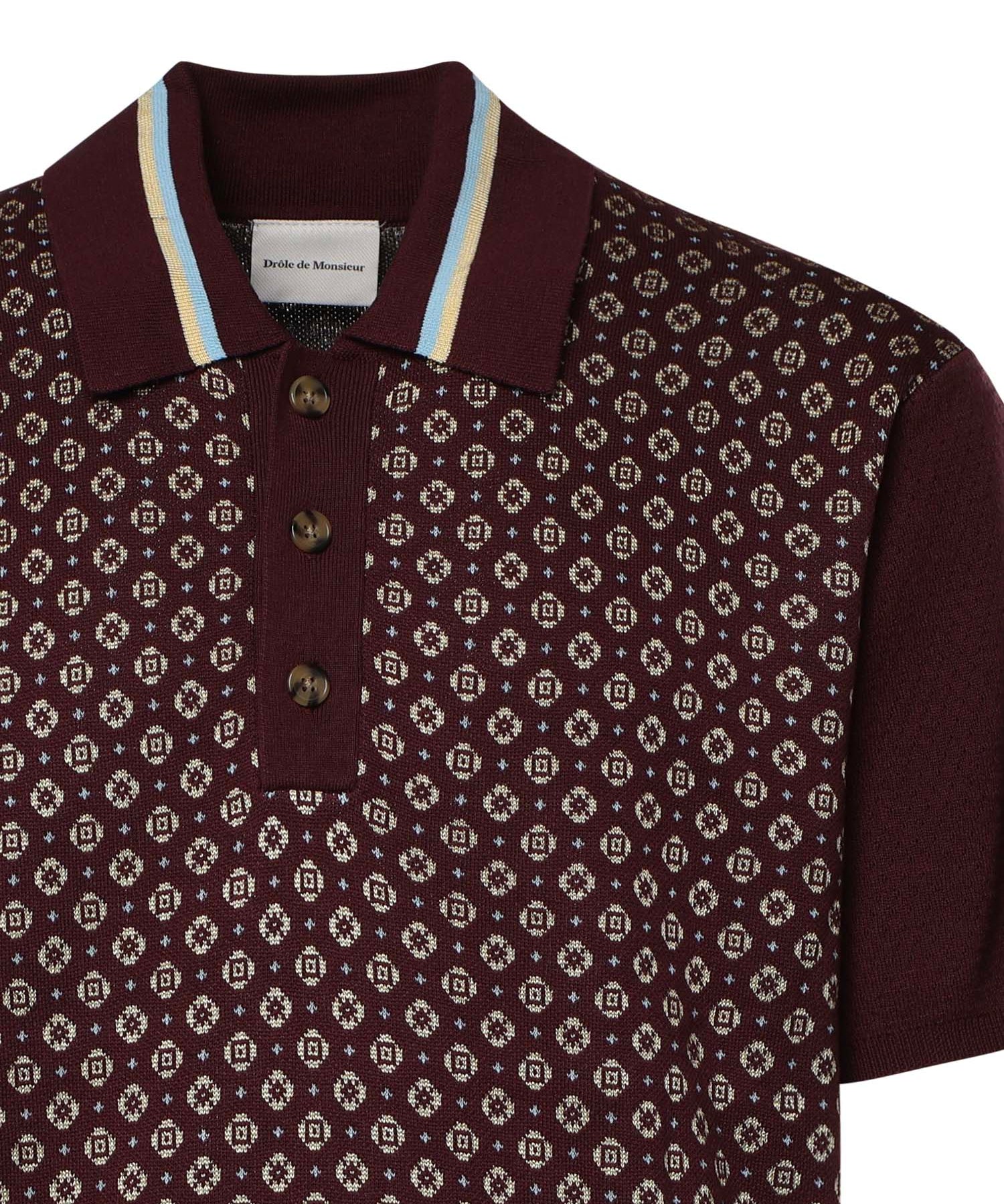 Polo in maglia jacquard KPO205CO261 DRD Drôle de Monsieur 