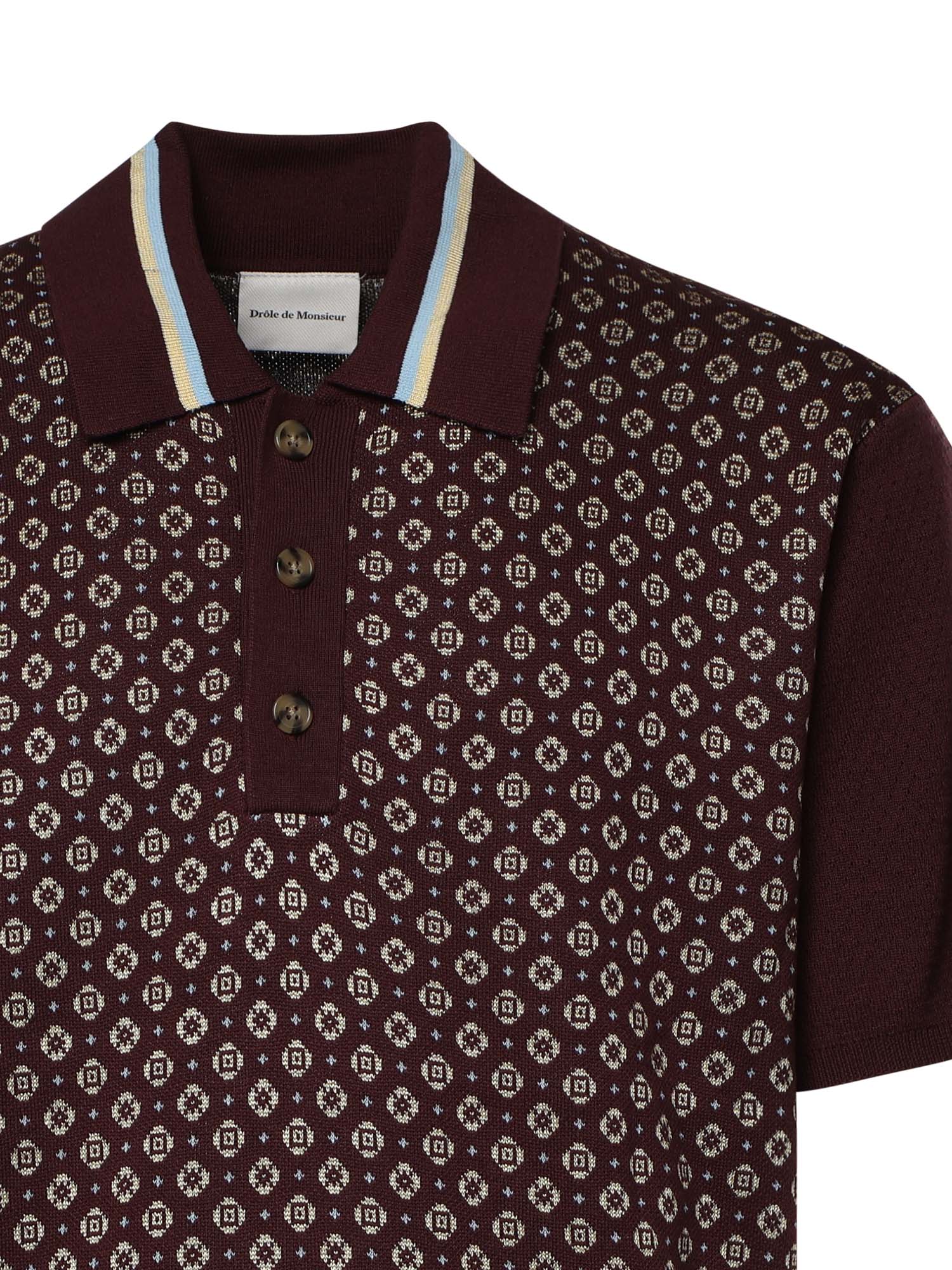 Polo in maglia jacquard KPO205CO261 DRD Drôle de Monsieur 