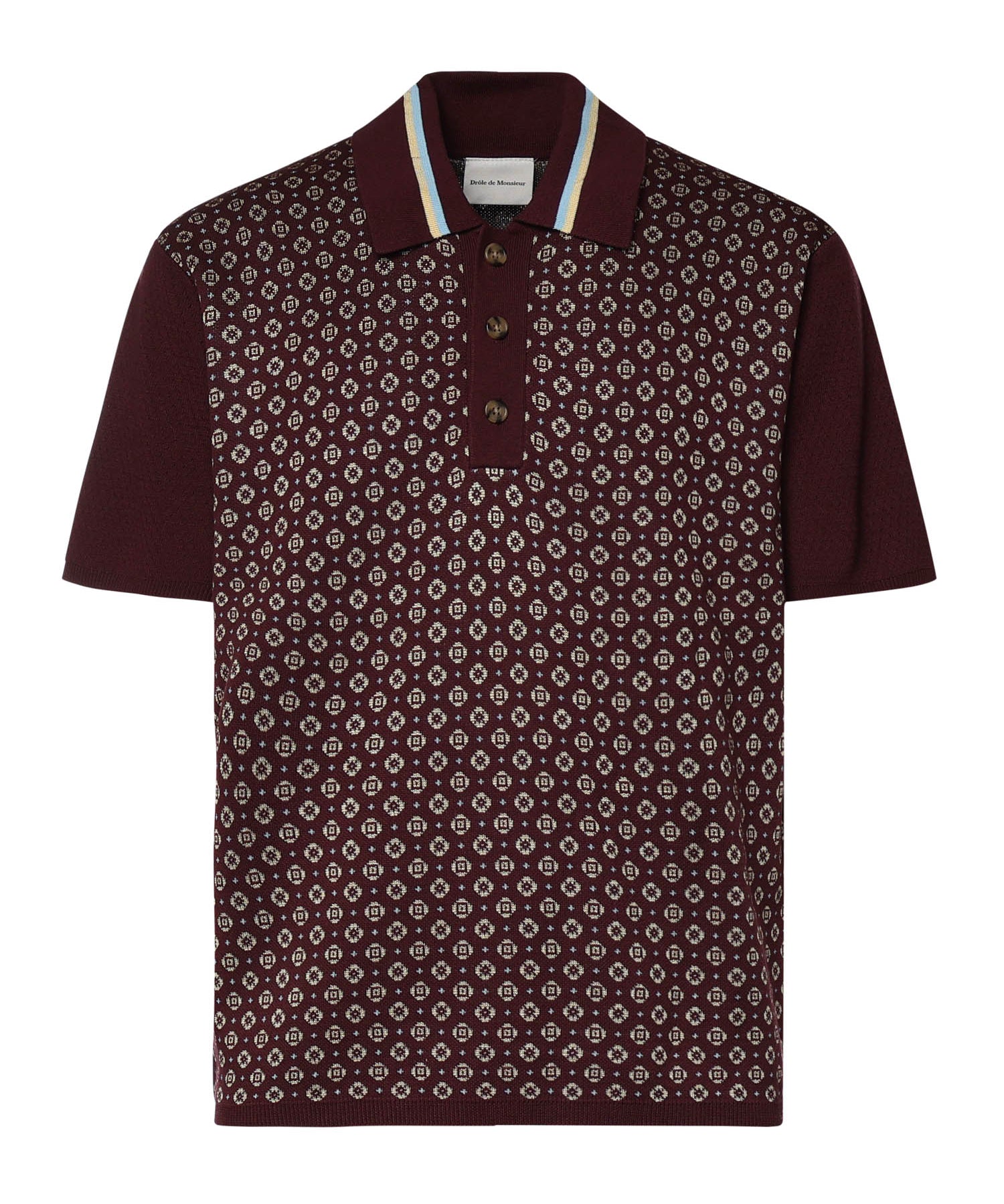 Polo in maglia jacquard KPO205CO261 DRD Drôle de Monsieur 