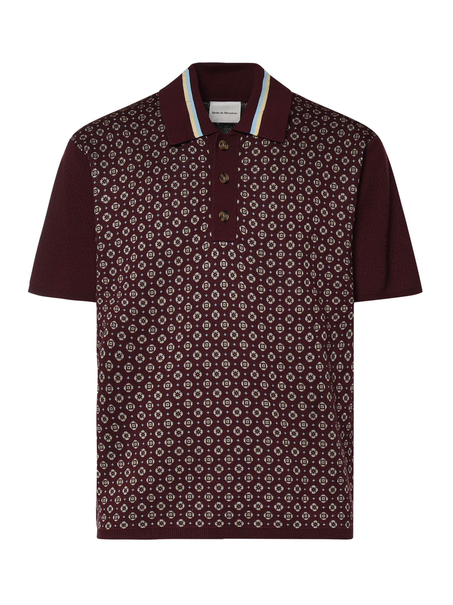 Polo in maglia jacquard KPO205CO261 DRD Drôle de Monsieur 