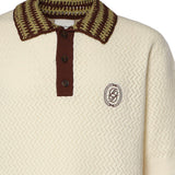 Polo in maglia traforata KPO206CO292 OW Drôle de Monsieur 