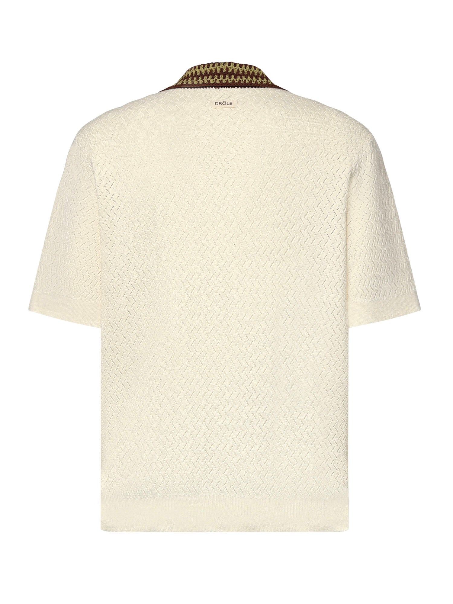 Polo in maglia traforata KPO206CO292 OW Drôle de Monsieur 
