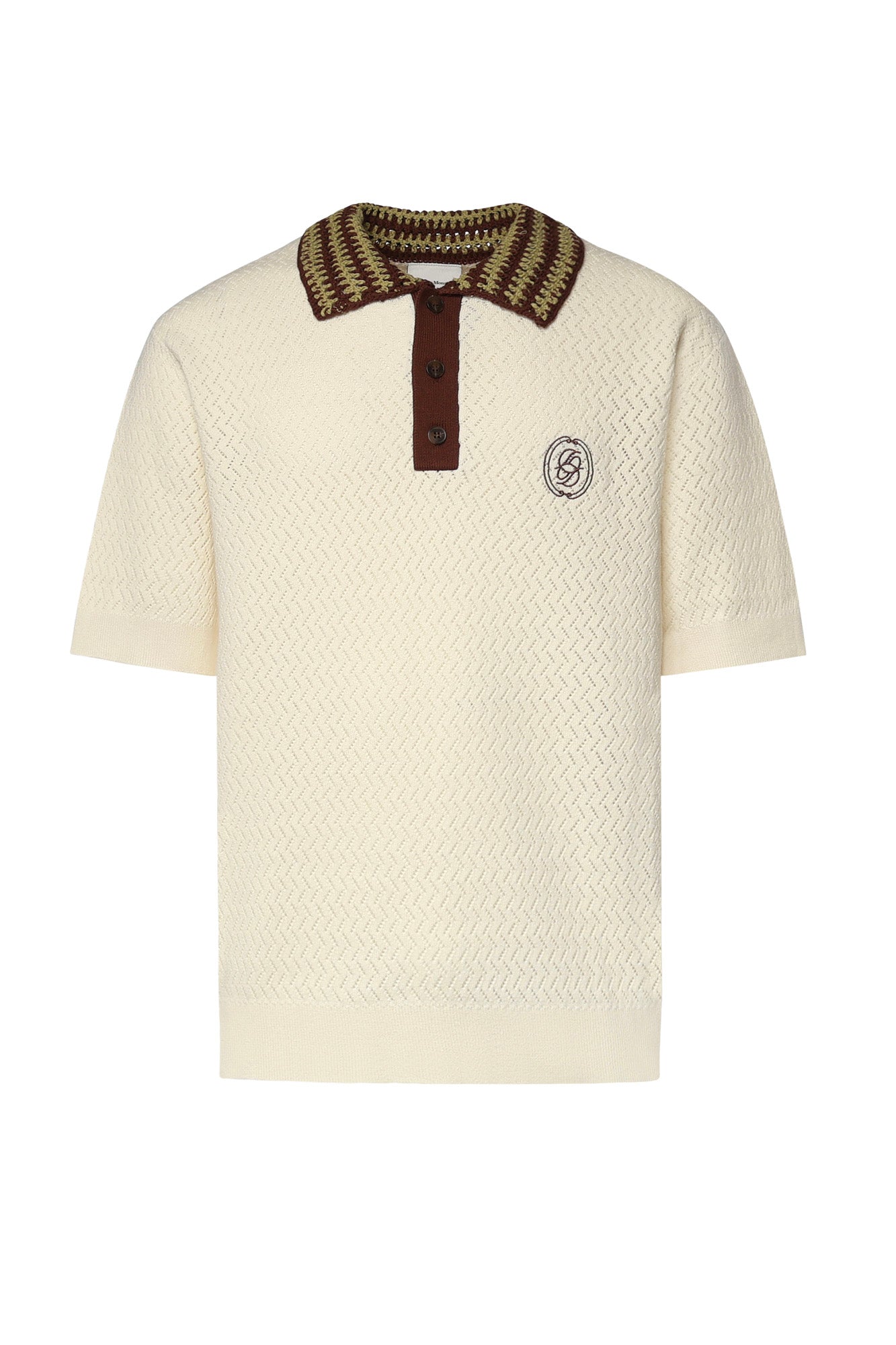 Polo in maglia traforata KPO206CO292 OW Drôle de Monsieur 