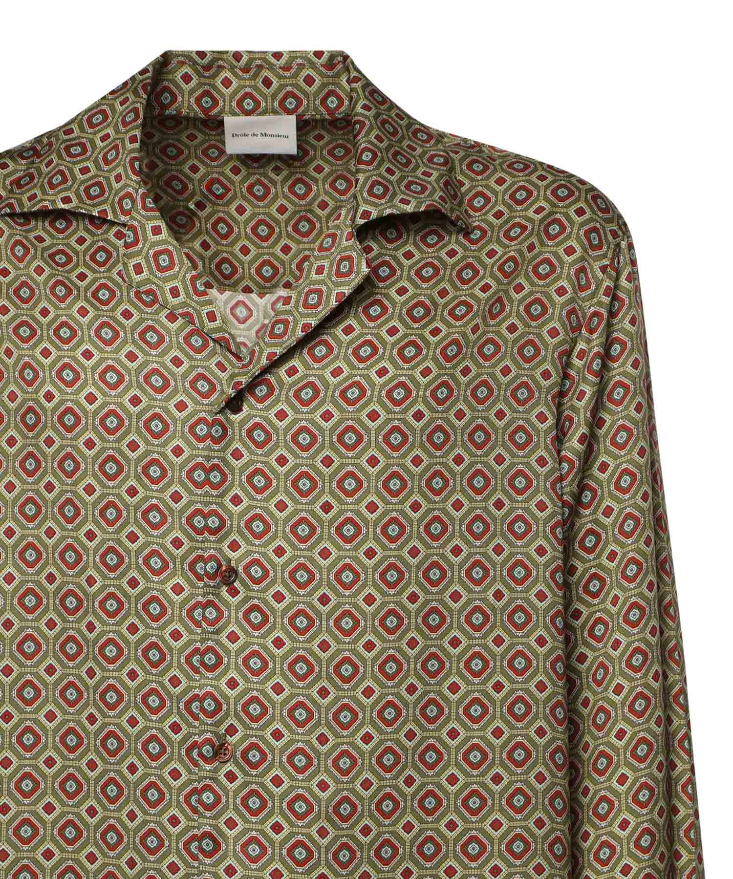 Camicia con stampa in viscosa KSH233VI032 KK Drôle de Monsieur 