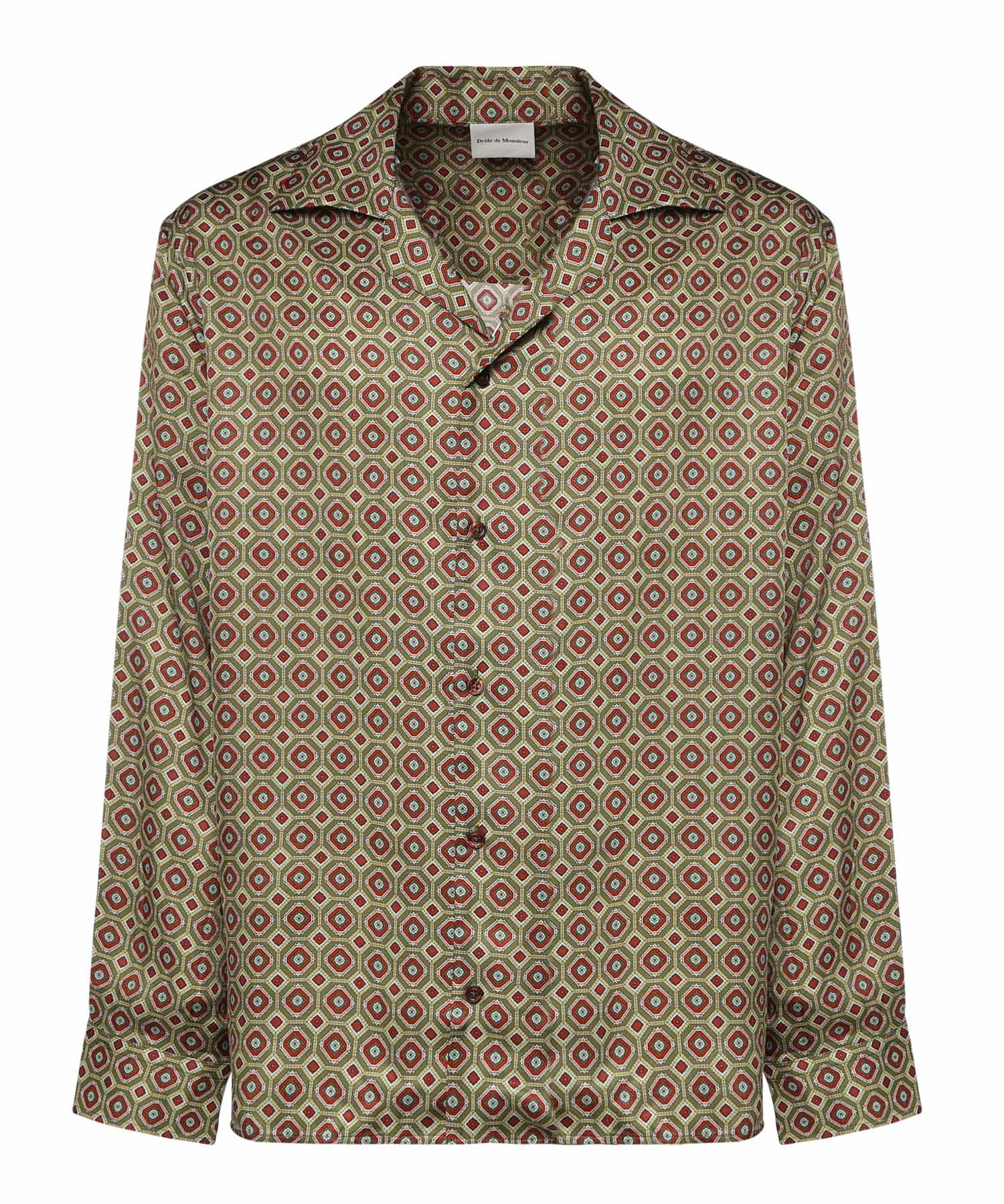 Camicia con stampa in viscosa KSH233VI032 KK Drôle de Monsieur 