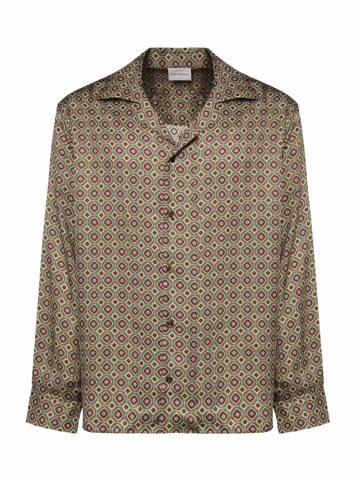 Camicia con stampa in viscosa KSH233VI032 KK Drôle de Monsieur 
