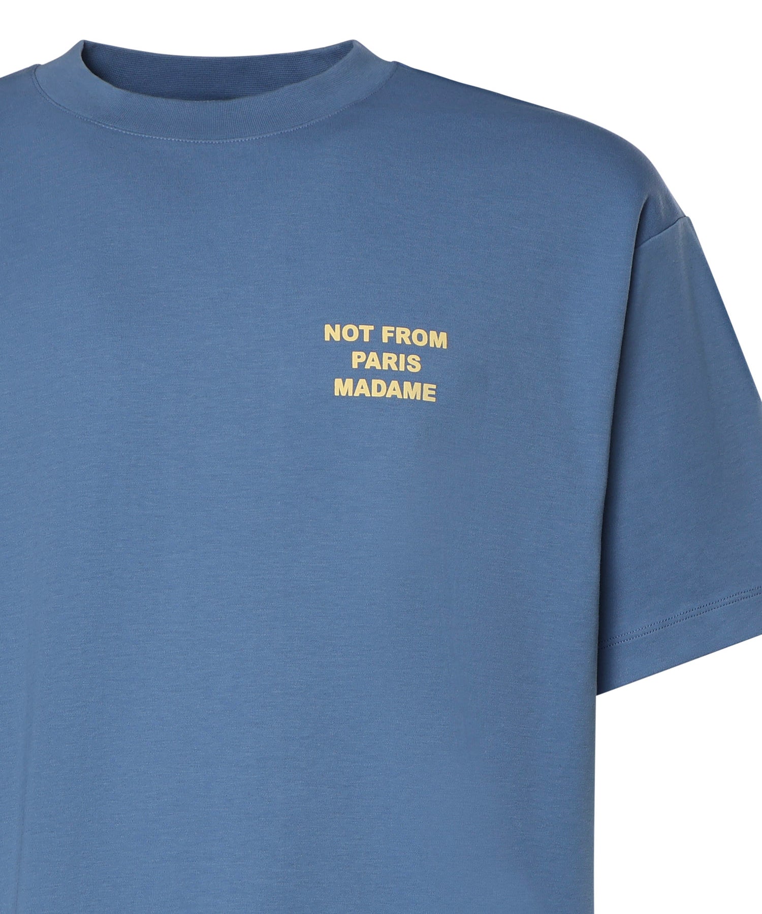 T-shirt Slogan in cotone<BR/> KTS203CO002 ATBL Drôle de Monsieur 