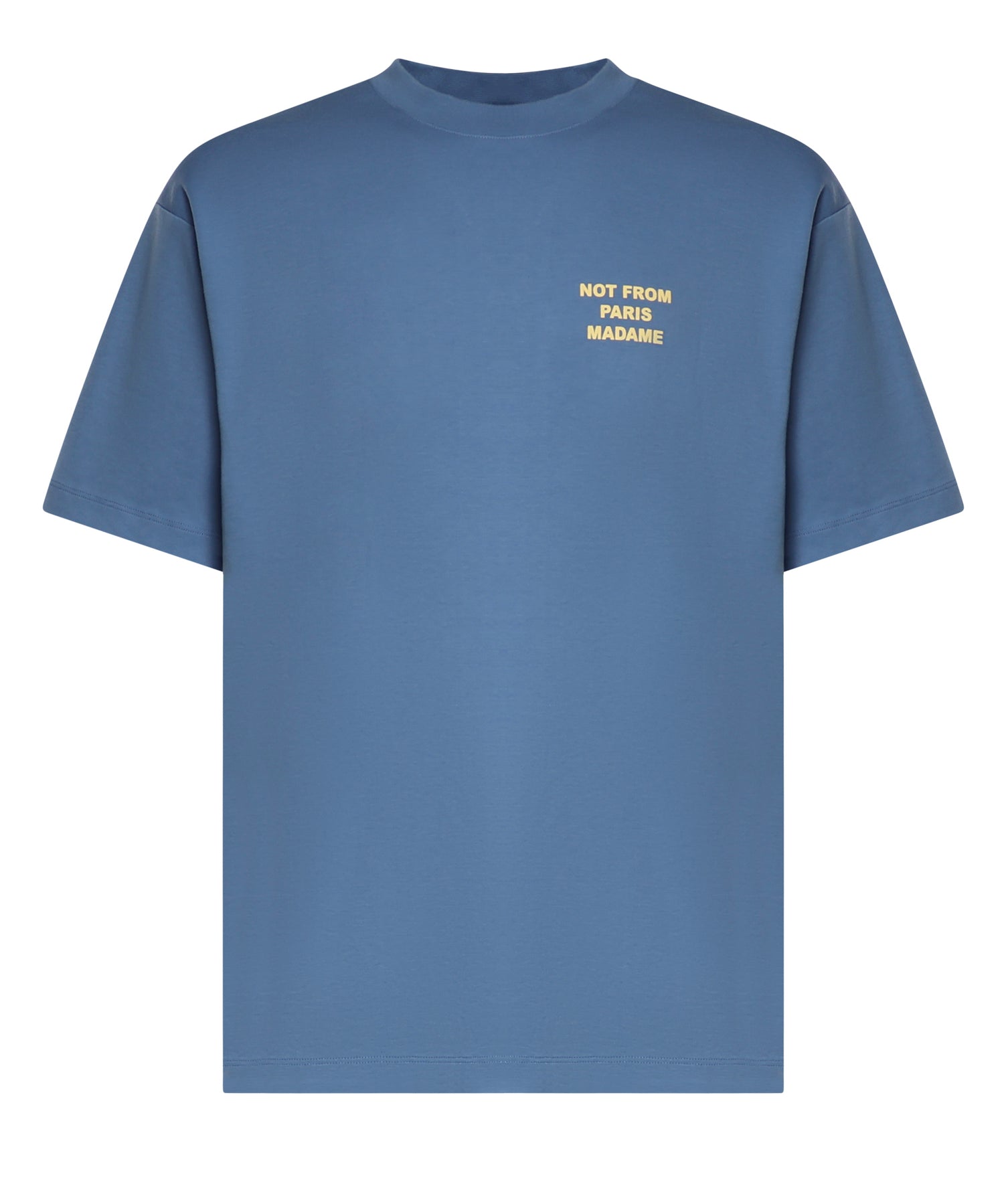 T-shirt Slogan in cotone<BR/> KTS203CO002 ATBL Drôle de Monsieur 