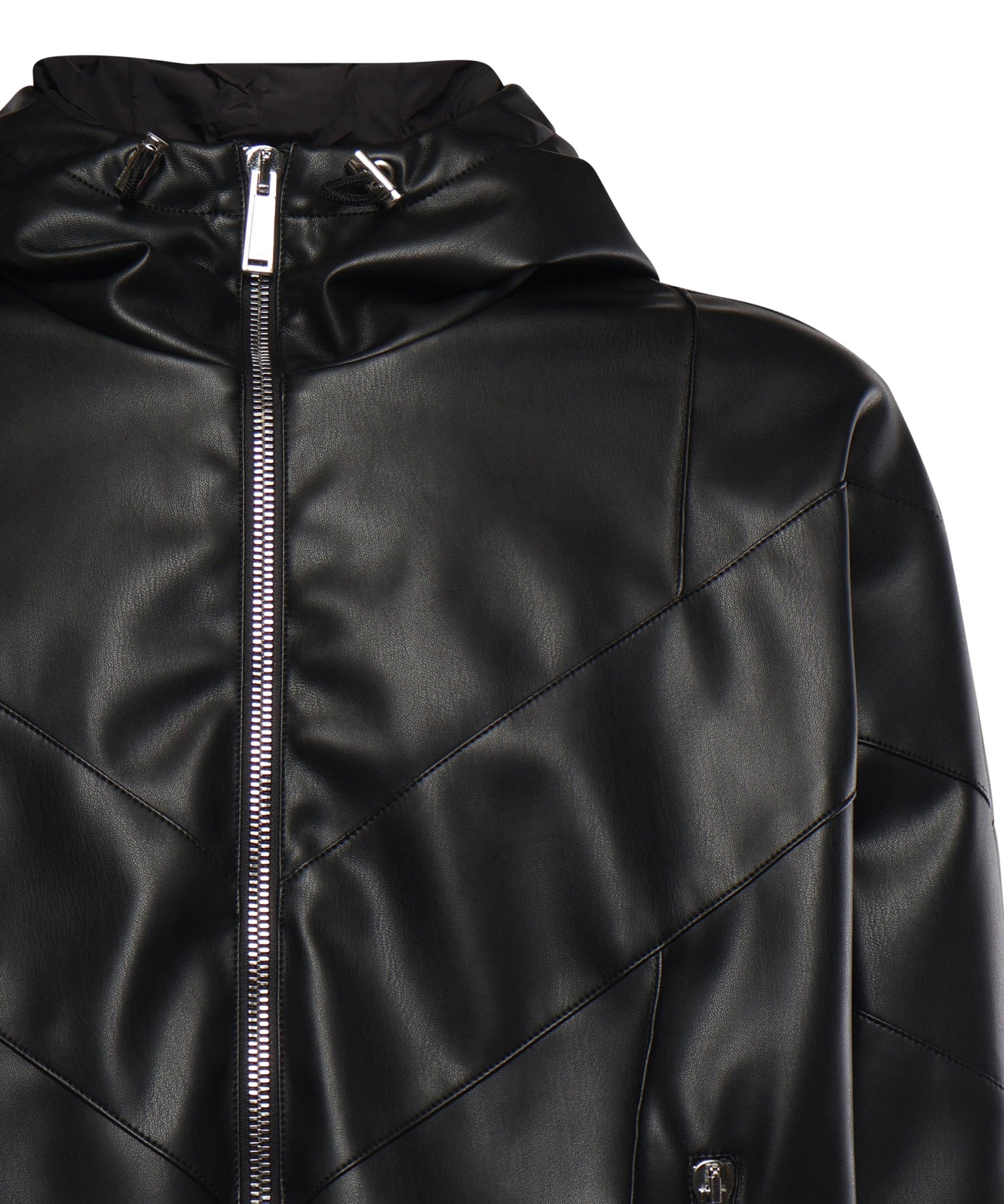 Giacca hoodie in similpelle S74AM1676 S60340900 DSQUARED2 