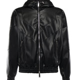 Giacca hoodie in similpelle S74AM1676 S60340900 DSQUARED2 
