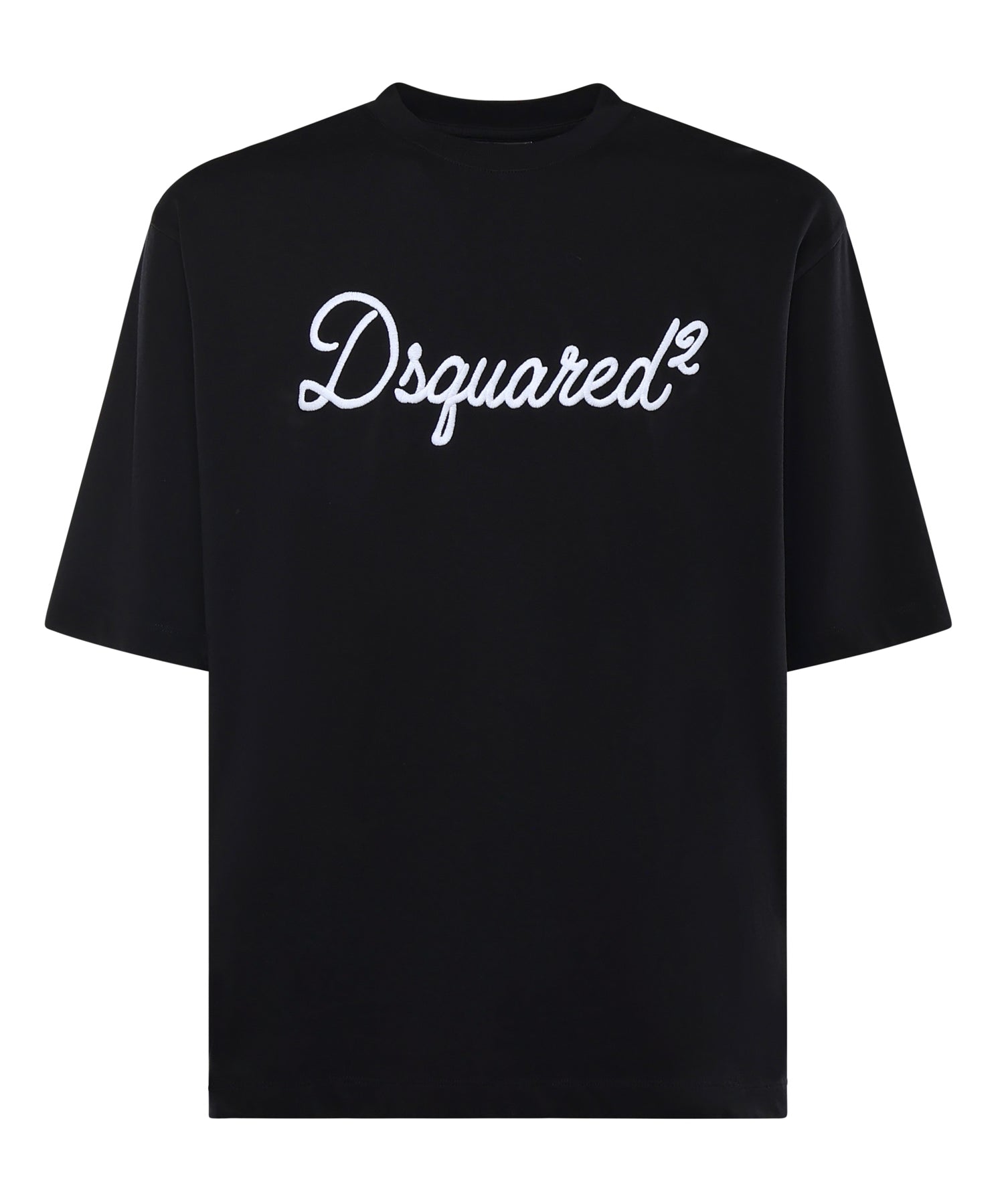 T-shirt in jersey con logo<BR/> S74GD1524 D20106900 DSQUARED2 