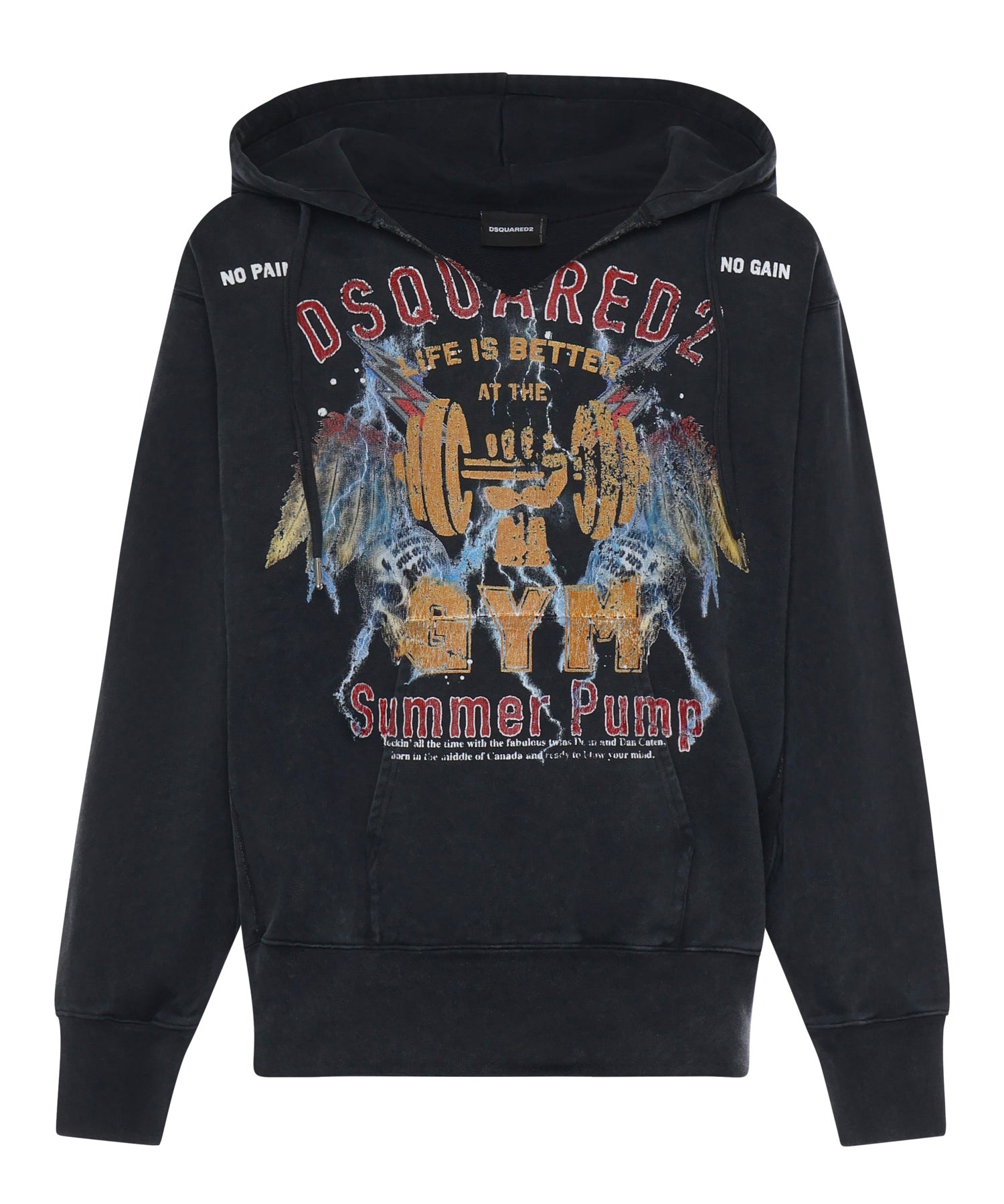 Felpa in cotone con stampa S74GU0942 D25028814 DSQUARED2 