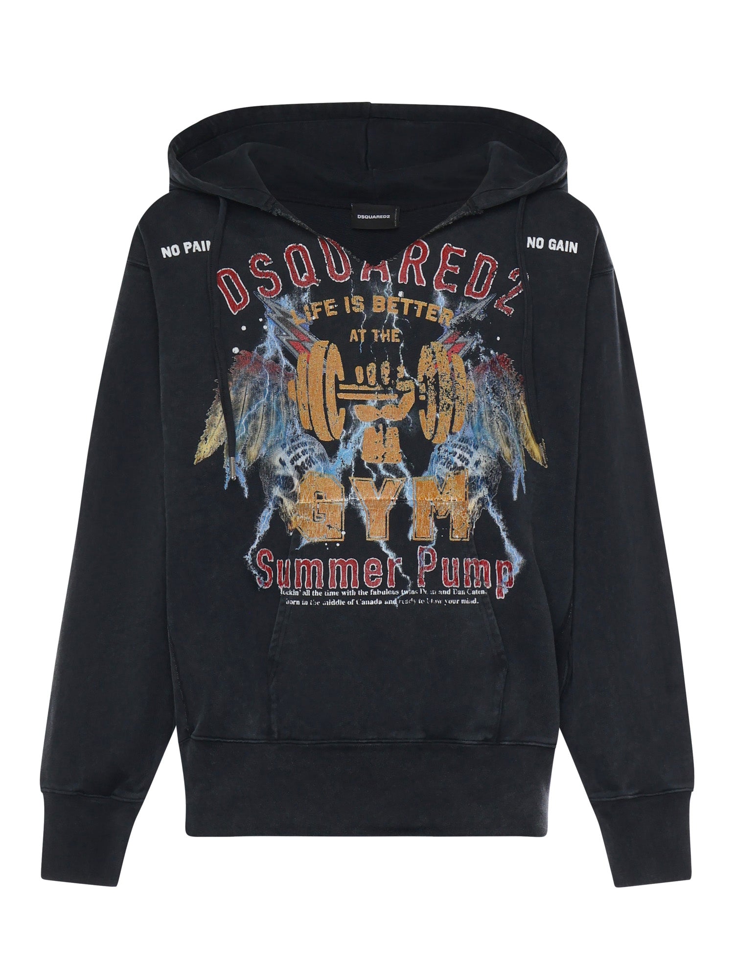 Felpa in cotone con stampa S74GU0942 D25028814 DSQUARED2 