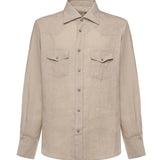 Camicia in lino M75CAMK02TES0I139 02NN ELEVENTY 