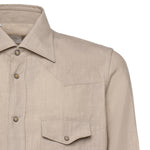 Camicia in lino M75CAMK02TES0I139 02NN ELEVENTY 
