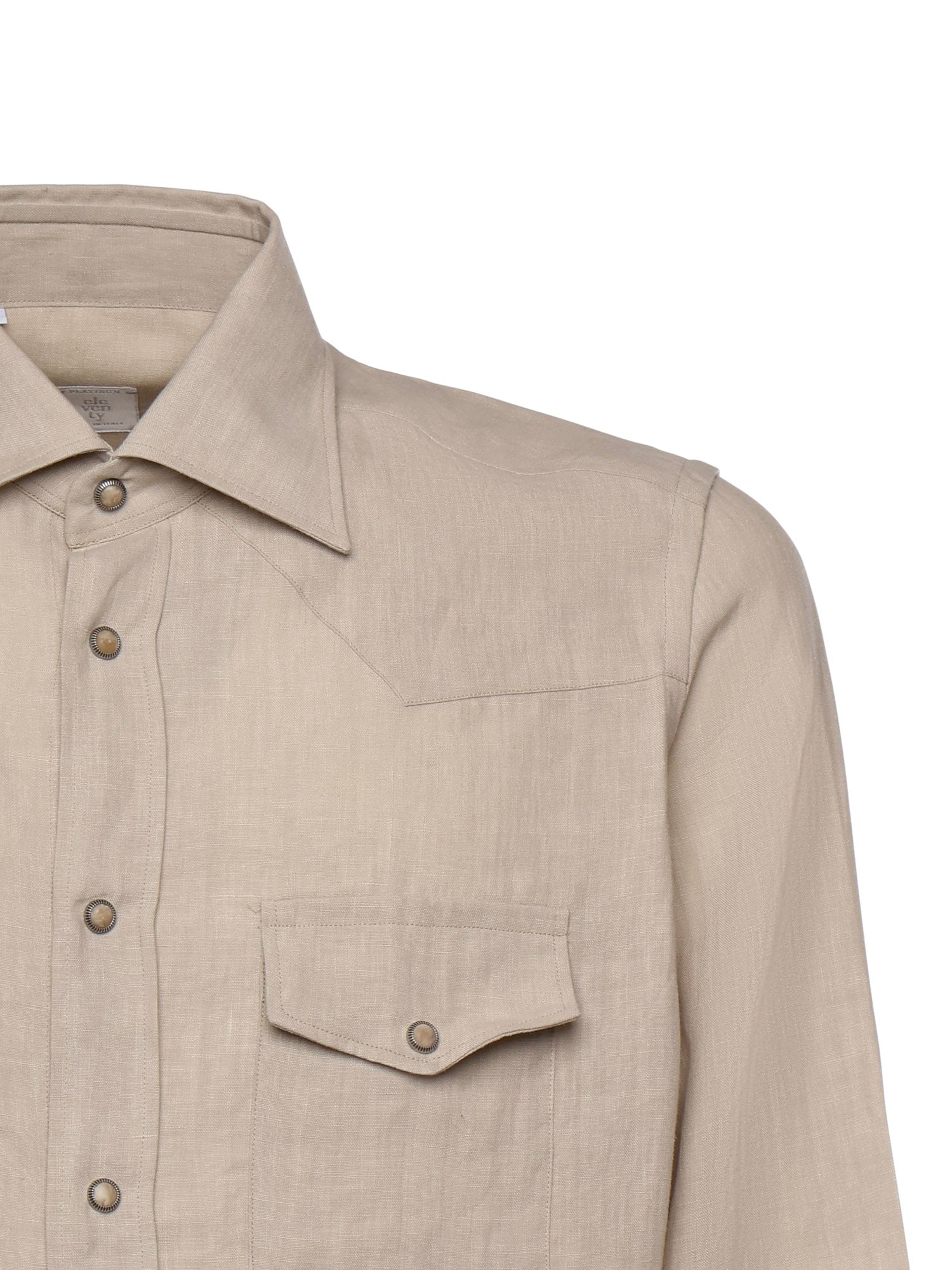 Camicia in lino M75CAMK02TES0I139 02NN ELEVENTY 