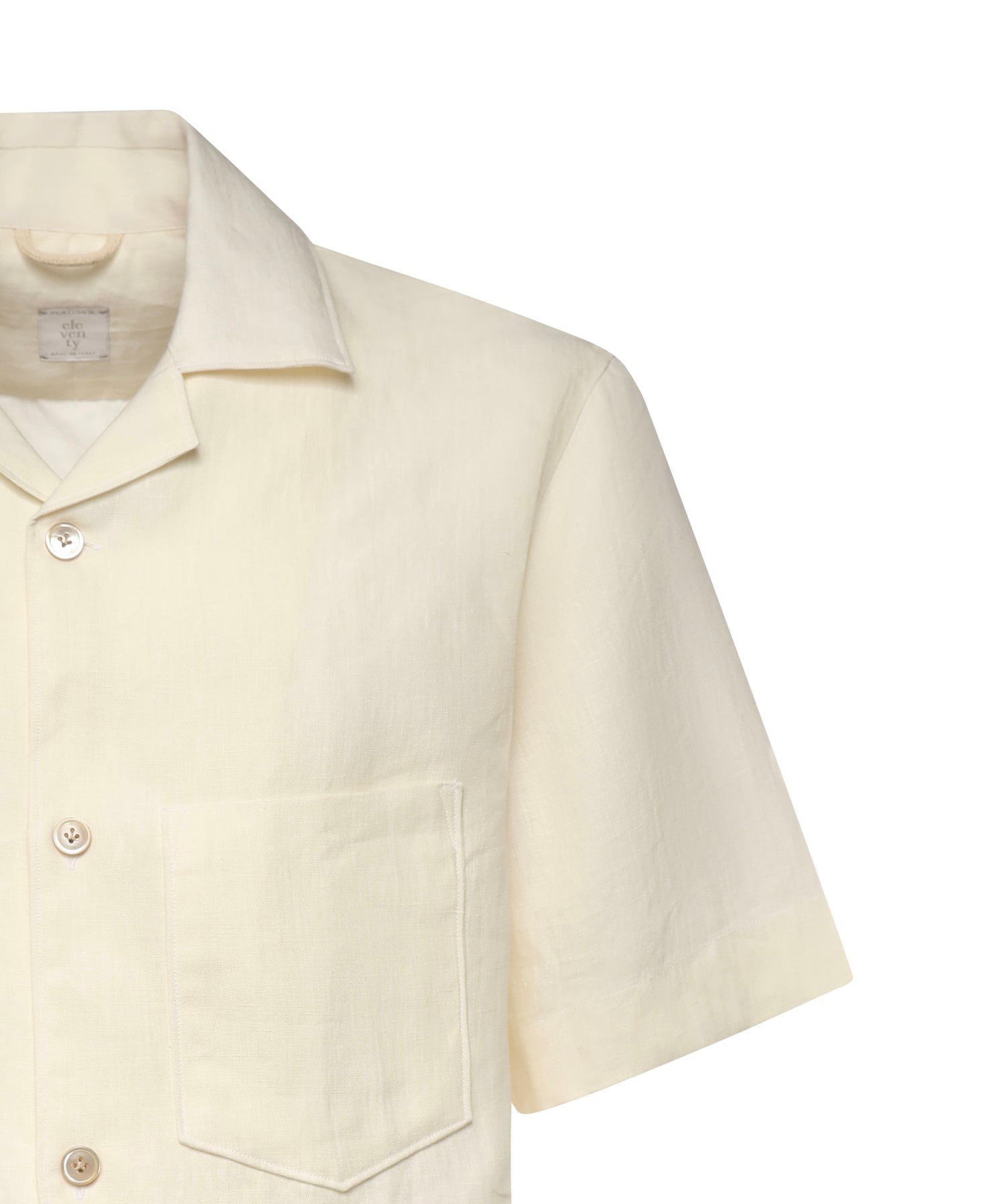 Camicia da bowling in lino M75CAMK09TES0I139 01NN ELEVENTY 