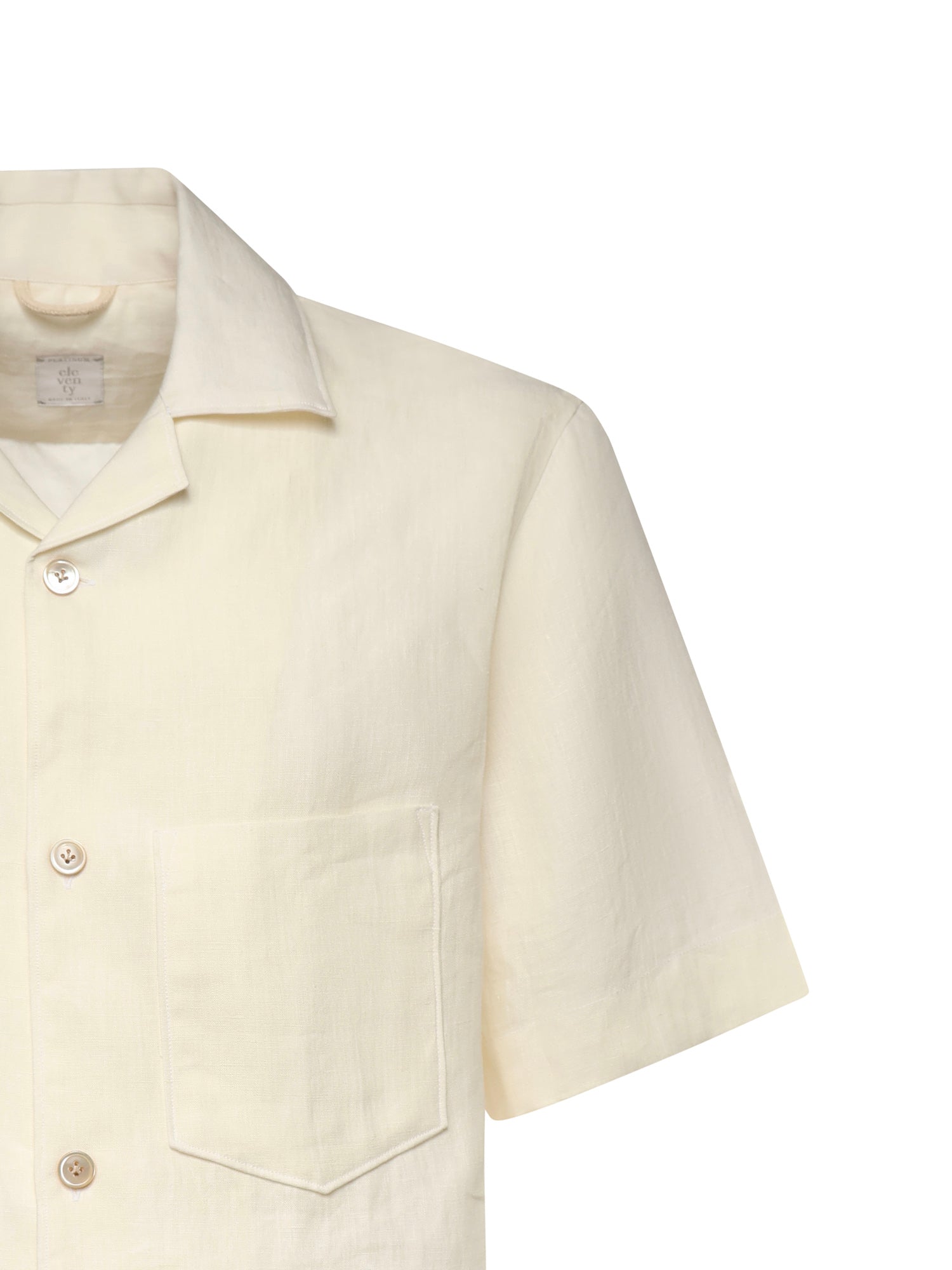 Camicia da bowling in lino M75CAMK09TES0I139 01NN ELEVENTY 