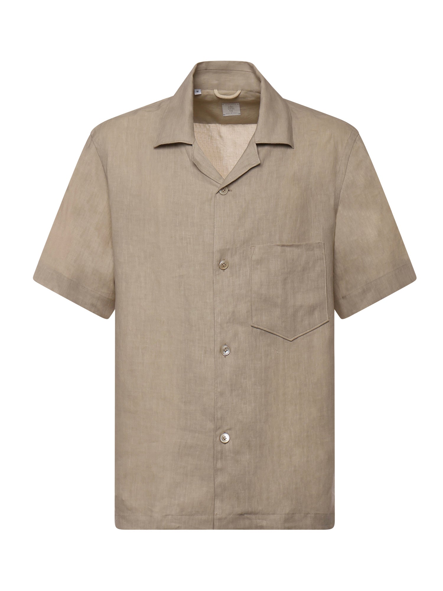 Camicia da bowling in lino M75CAMK09TES0I139 02NN ELEVENTY 