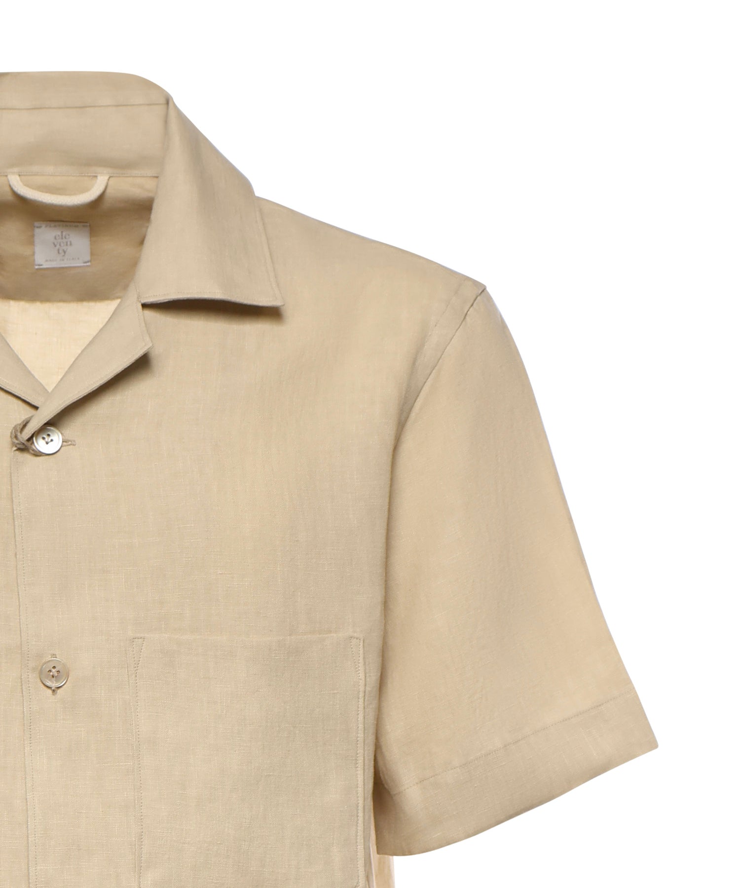 Camicia da bowling in lino M75CAMK09TES0I139 102 ELEVENTY 