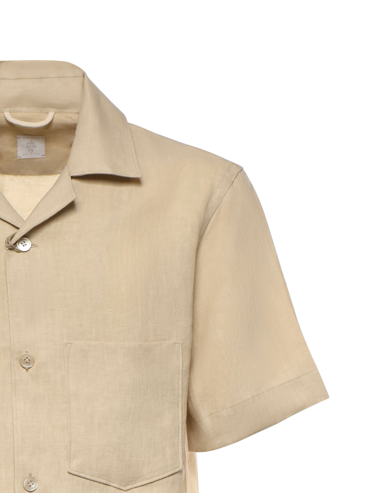 Camicia da bowling in lino M75CAMK09TES0I139 102 ELEVENTY 