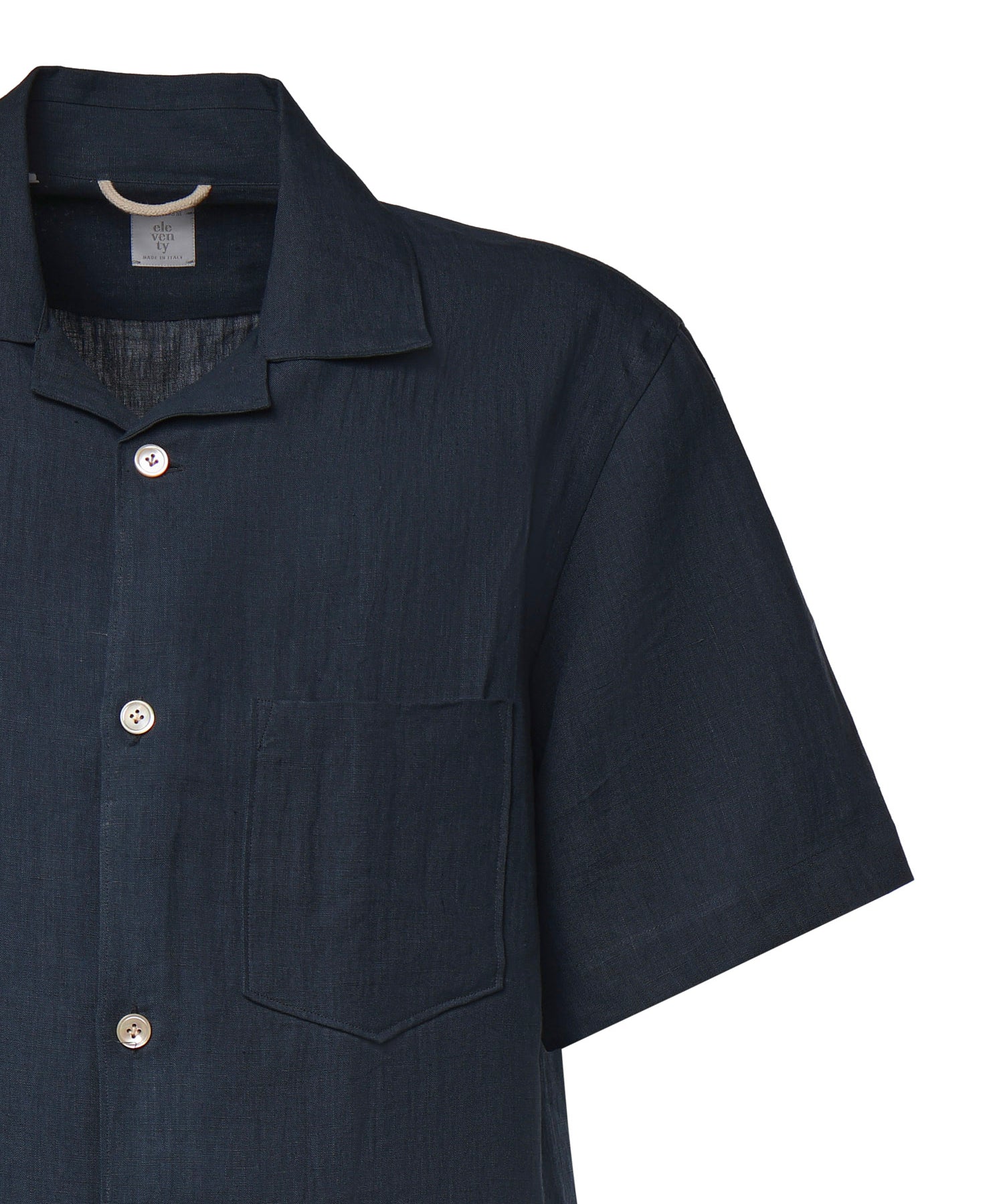 Camicia da bowling in lino M75CAMK09TES0I139 19 ELEVENTY 