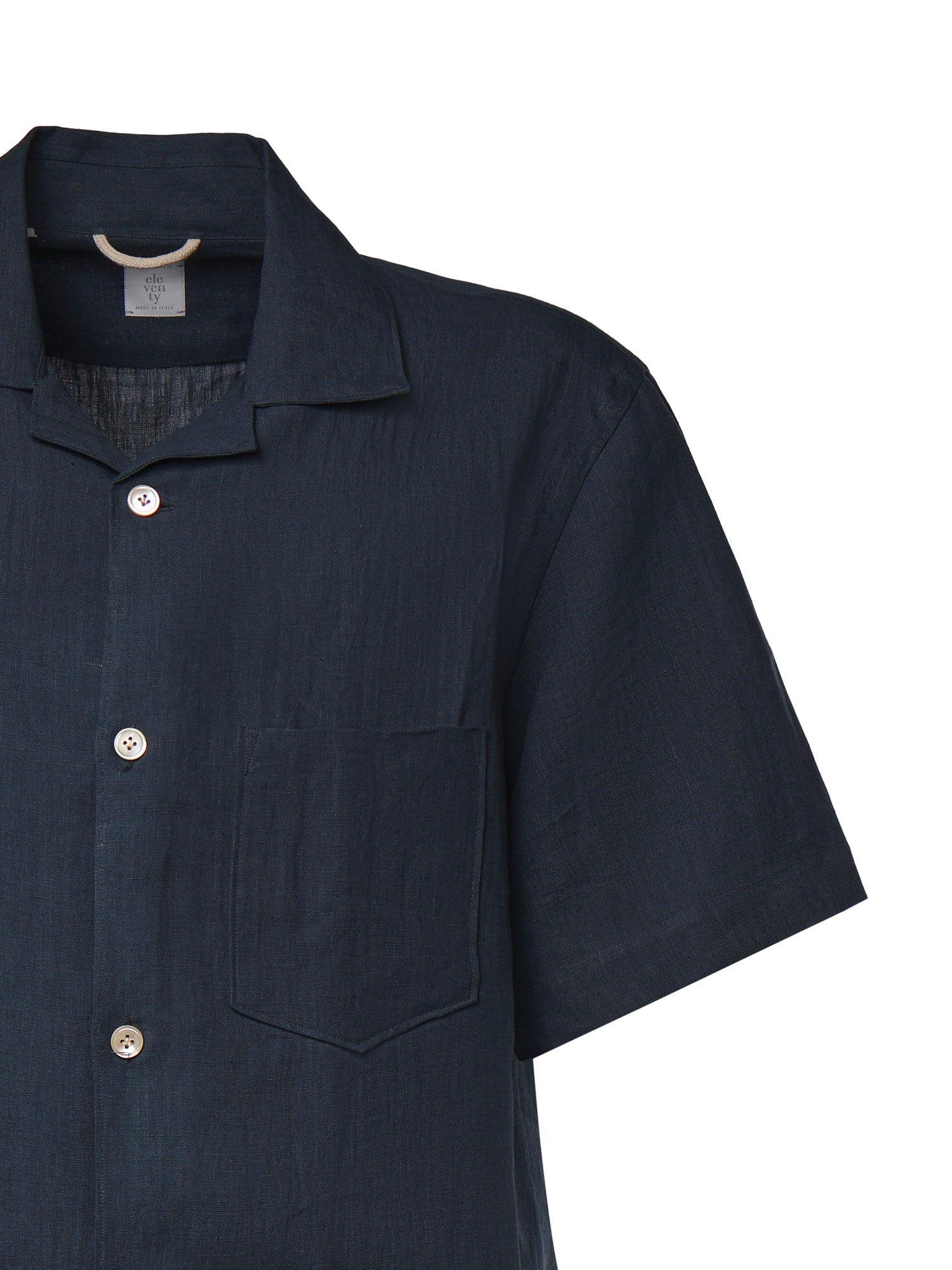 Camicia da bowling in lino M75CAMK09TES0I139 19 ELEVENTY 