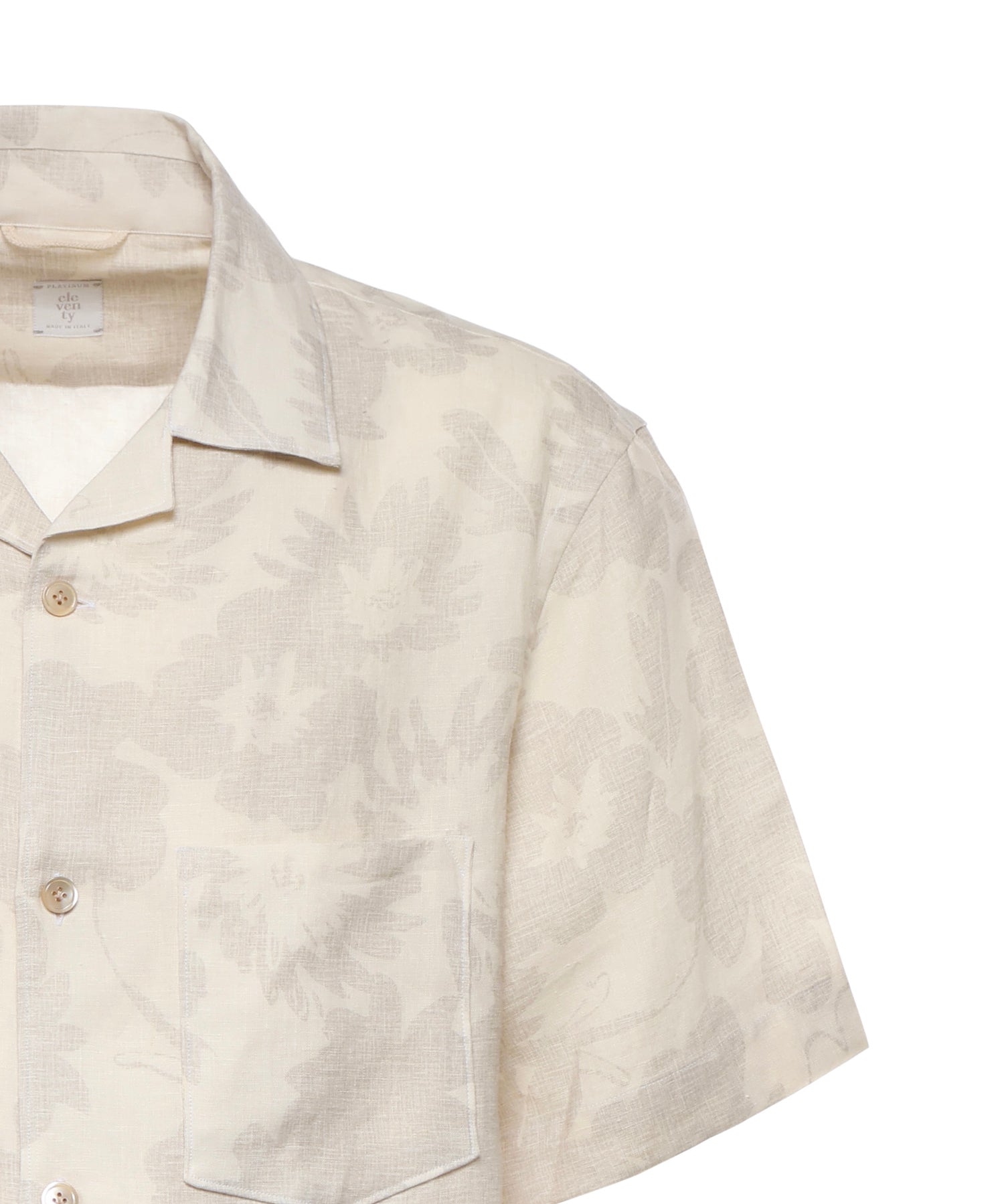 Camicia da bowling in lino M75CAMK09TES0M168 02-02 ELEVENTY 
