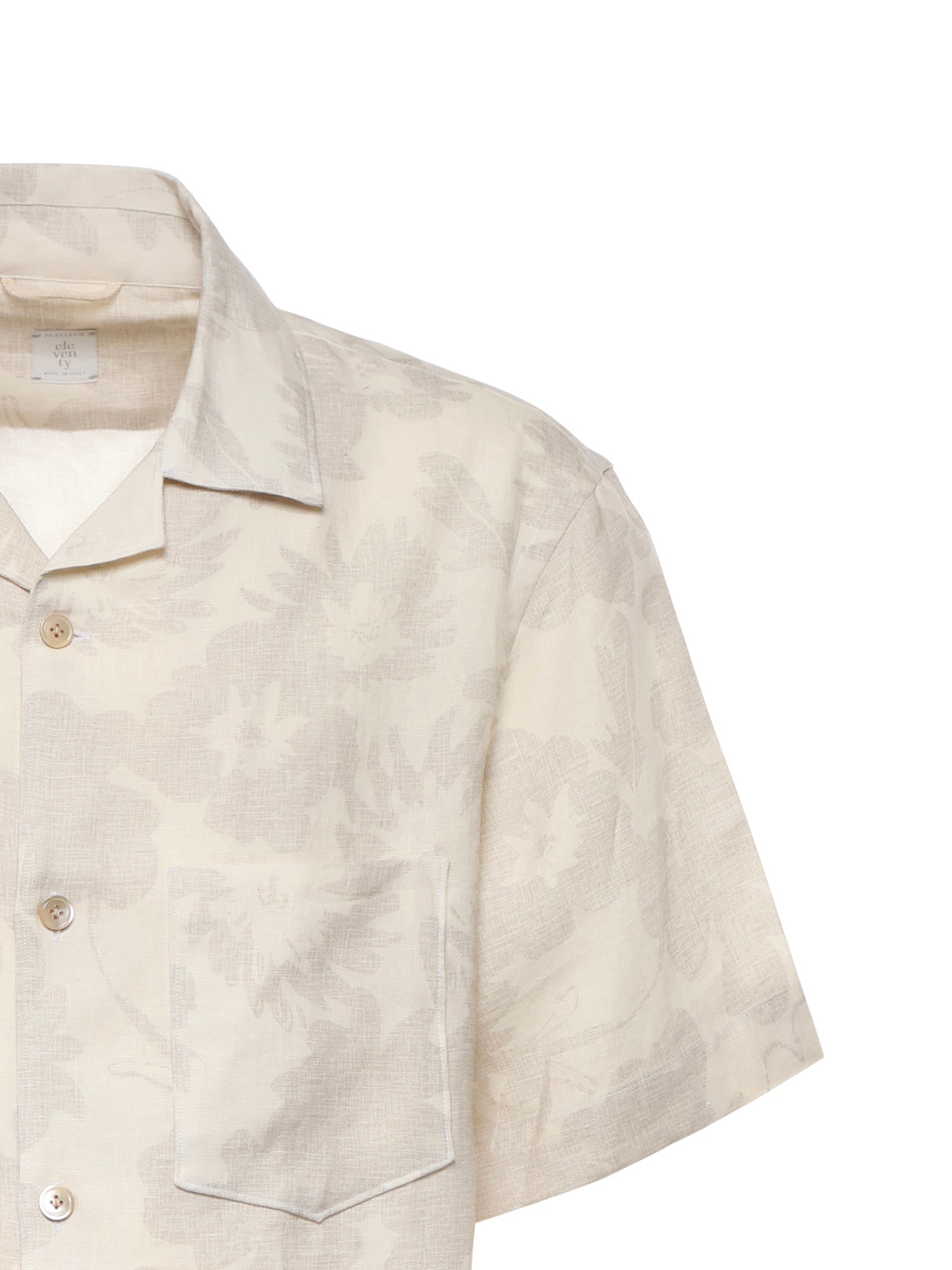 Camicia da bowling in lino M75CAMK09TES0M168 02-02 ELEVENTY 