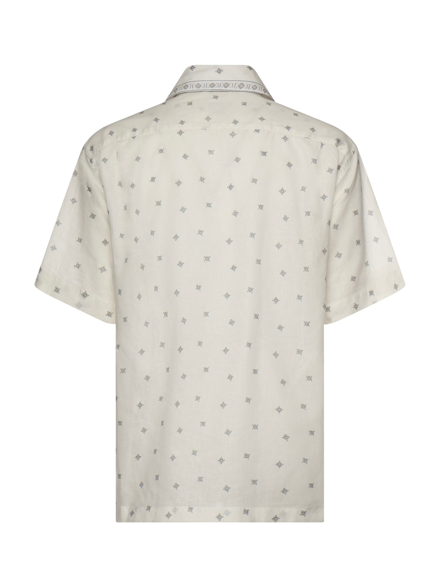 Camicia da bowling in lino e cotone M75CAMK09TES0M217 01 ELEVENTY 