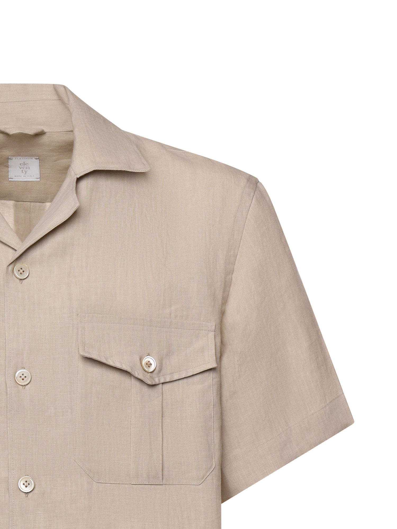 Camicia in lino M75CAMM04TES0I139 02NN ELEVENTY 