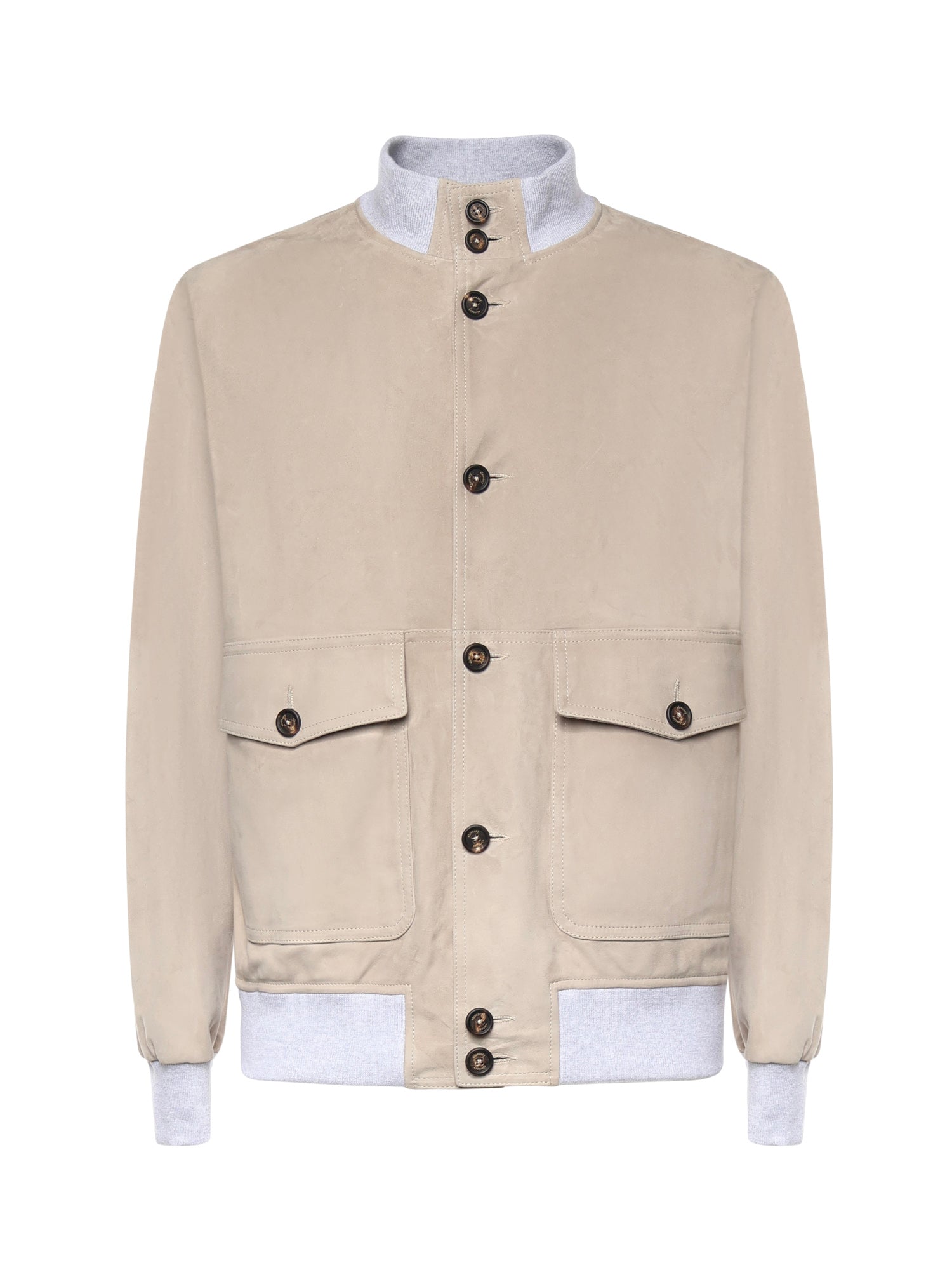 Bomber in pelle scamosciata M75GBTM43PEL0M029 07 ELEVENTY 